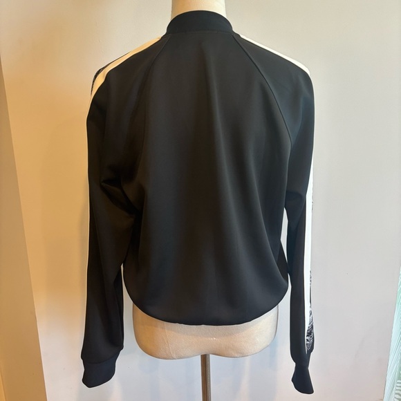Pam & Gela Black Snakeskin Print Front Zip Track Jacket Medium Athleisure - Picture 12 of 13